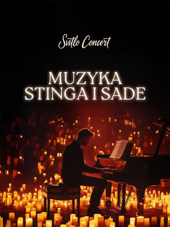 Muzyka Stinga i Sade przy świecach, plakat wydarzenia