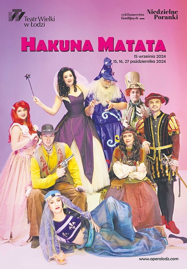 Cykl koncertów familijnych - HAKUNA MATATA, plakat wydarzenia