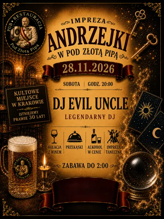 Andrzejki 2026 w Piwnicy pod Złotą Pipą