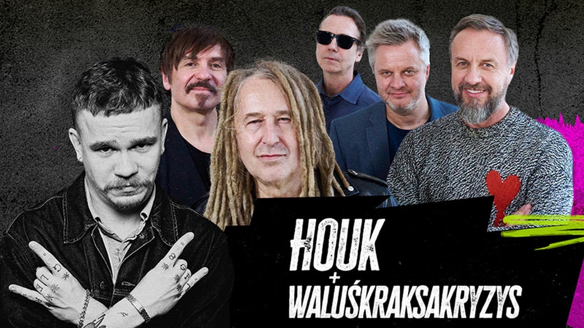 WaluśKraksaKryzys i HOUK, plakat wydarzenia