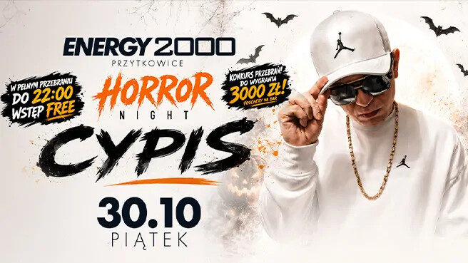 Halloween w Energy 2000: Cypis, plakat wydarzenia