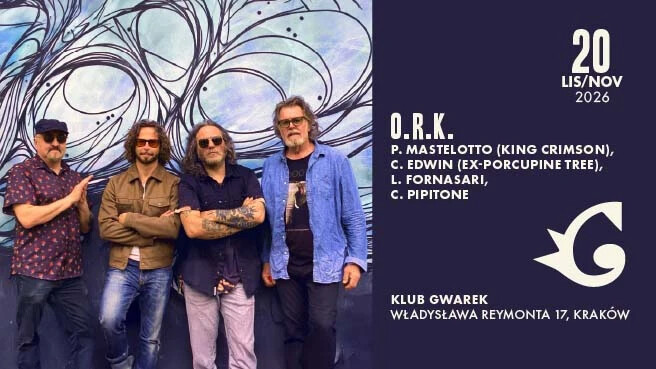 O.R.k - P. Mastelotto (King Crimson), C. Edwin (ex-Porcupine Tree), L. Fornasari, C. Pipitone, plakat wydarzenia