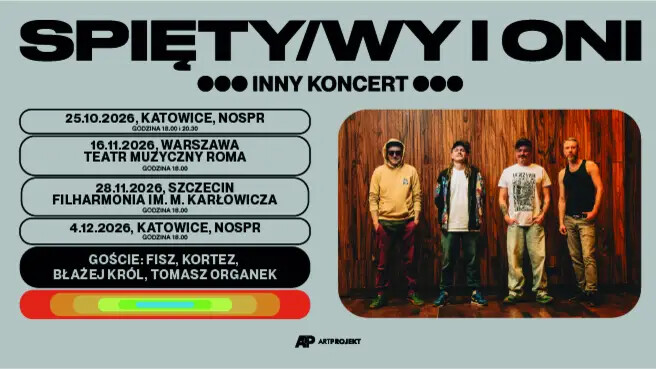 SPIĘTY/WY I ONI Inny Koncert, plakat wydarzenia