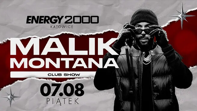 Malik Montana w Energy 2000, plakat wydarzenia