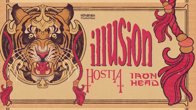 ILLUSION + Hostia, Iron Head, plakat wydarzenia