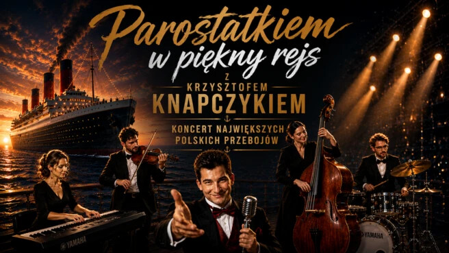 Parostatkiem w piekny rejs z Krzysztofem Knapczykiem, plakat wydarzenia