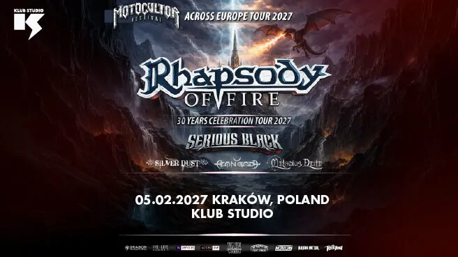 Rhapsody of Fire + Serious Black + Silver Dust + Aeon Gods + Melodius Deite, plakat wydarzenia