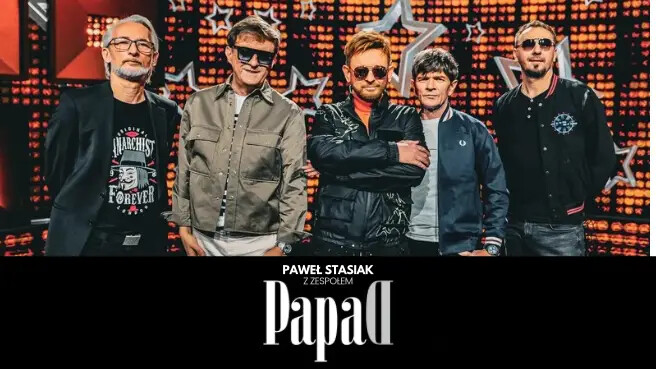 Paweł Stasiak z zespołem Papa D, plakat wydarzenia