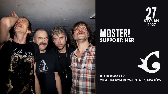 Møster! | Support: HÉR, plakat wydarzenia