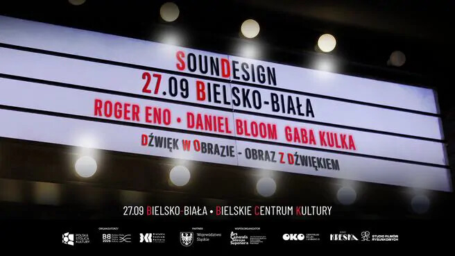 Soundesign - Roger Eno, Daniel Bloom i Gaba Kulka, plakat wydarzenia