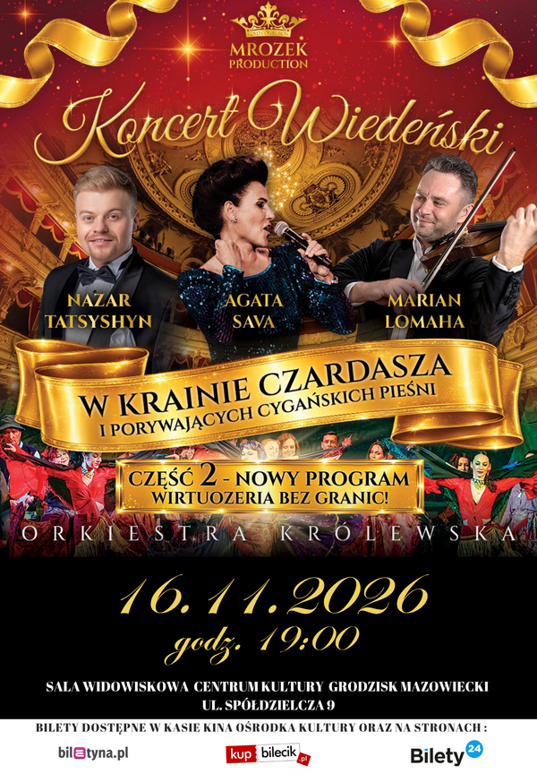 Koncert Wiedeński "W krainie czardasza i porywających cygańskich pieśni" - część 2, plakat wydarzenia