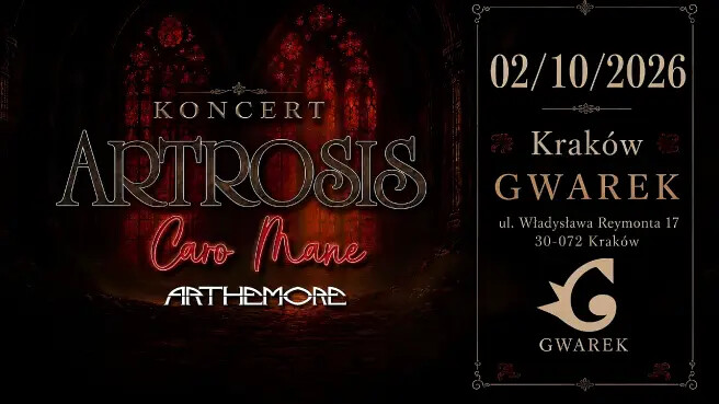 Artrosis + Caro Mane + Arthemore, plakat wydarzenia