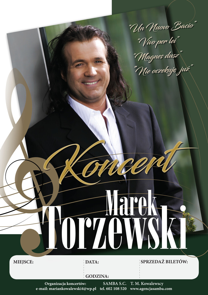 Marek Torzewski - koncert, plakat wydarzenia