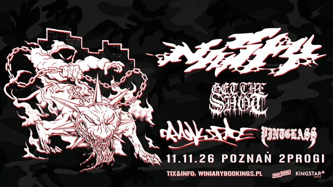 Nasty + Special guests: Get the Shot, Crawlspace, Pintglass, plakat wydarzenia
