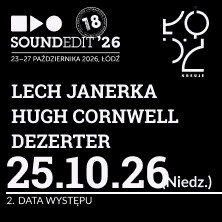 Soundedit '26 | LECH JANERKA, DEZERTER, HUGH CORNWELL, plakat wydarzenia