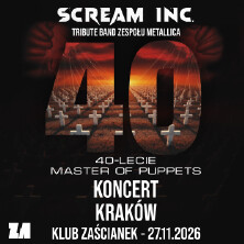 40-lecie “Master of Puppets” - SCREAM In, plakat wydarzenia