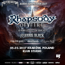 Motocultor Across Europe Tour 2027: Rhapsody of Fire + Serious Black i inni, plakat wydarzenia