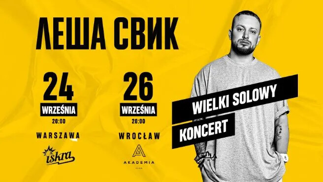 Lesha Svik - Wielki SOLOWY KONCERT, plakat wydarzenia