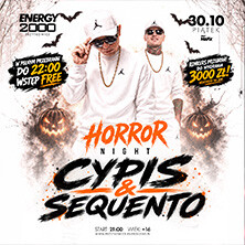 CYPIS & SEQUENTO | HORROR NIGHT, plakat wydarzenia
