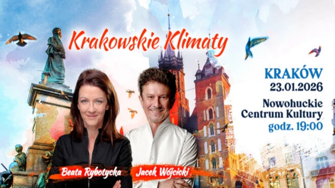 Krakowskie klimaty – Wójcicki, Rybotycka, plakat wydarzenia