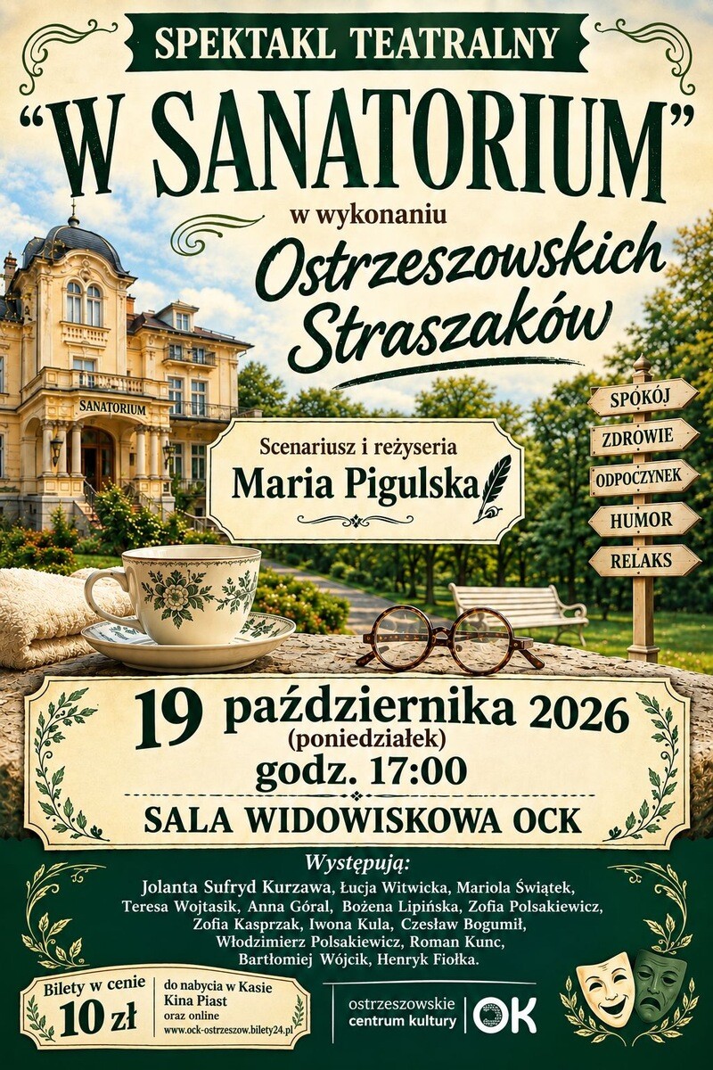 W SANATORIUM..., plakat wydarzenia