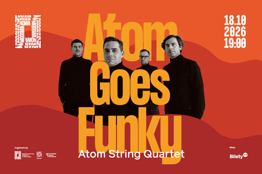 Atom String Quartet / Atom Goes Funky, plakat wydarzenia