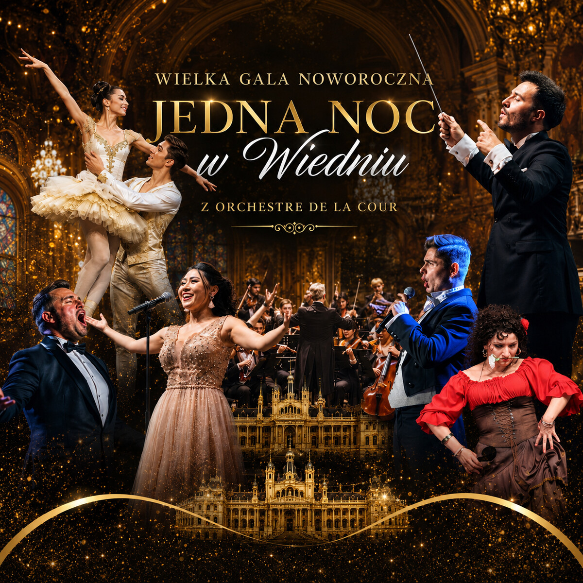 Wielka Gala Noworoczna – „Jedna noc w Wiedniu” z Orchestre de la Cour, plakat wydarzenia