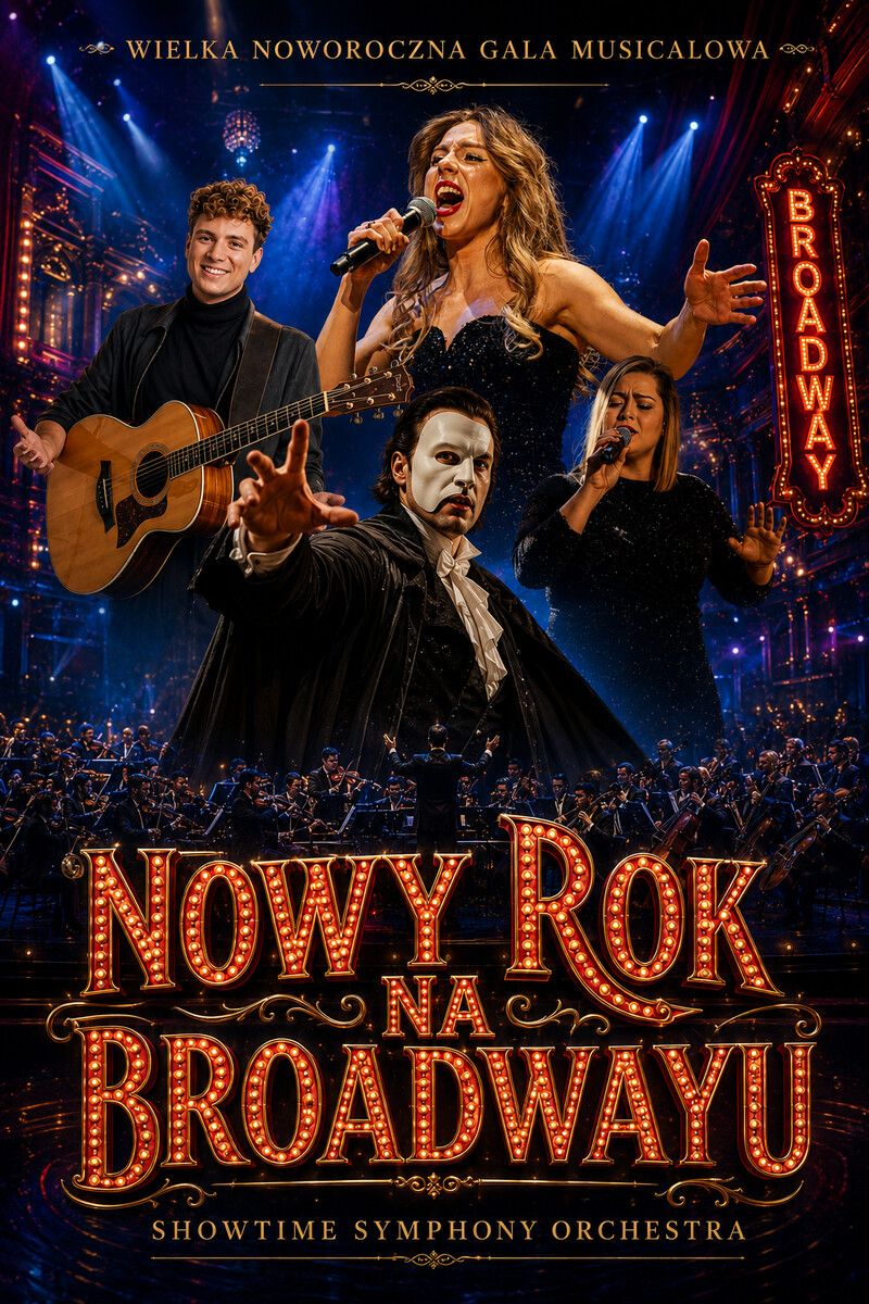 „Nowy Rok na Broadwayu” – Wielka Noworoczna Gala Musicalowa, plakat wydarzenia