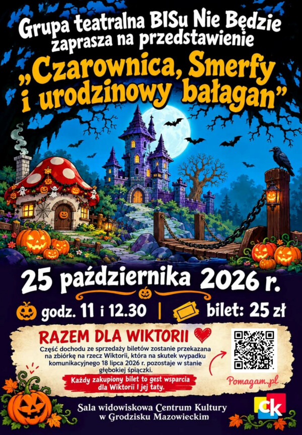 Przedstawienie "Czarownica, Smerfy i urodzinowy bałagan"