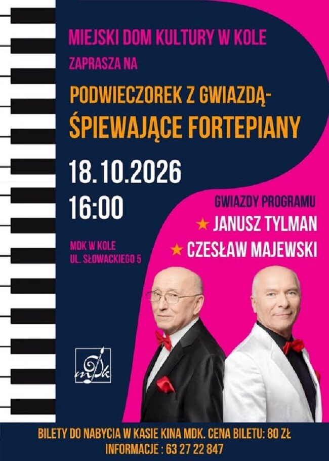 Podwieczorek z gwiazdą - "ŚPIEWAJĄCE FORTEPIANY"