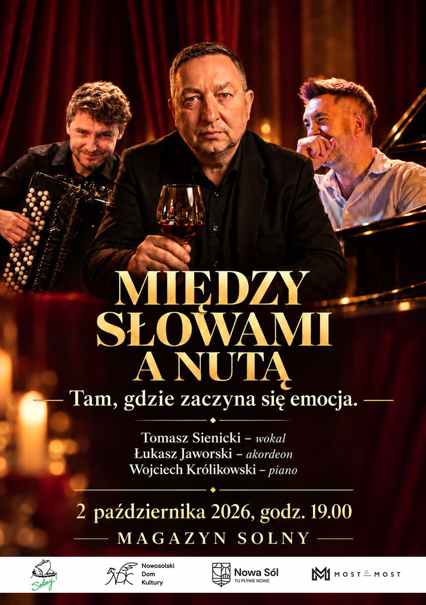 "Między słowami a nutą", plakat wydarzenia