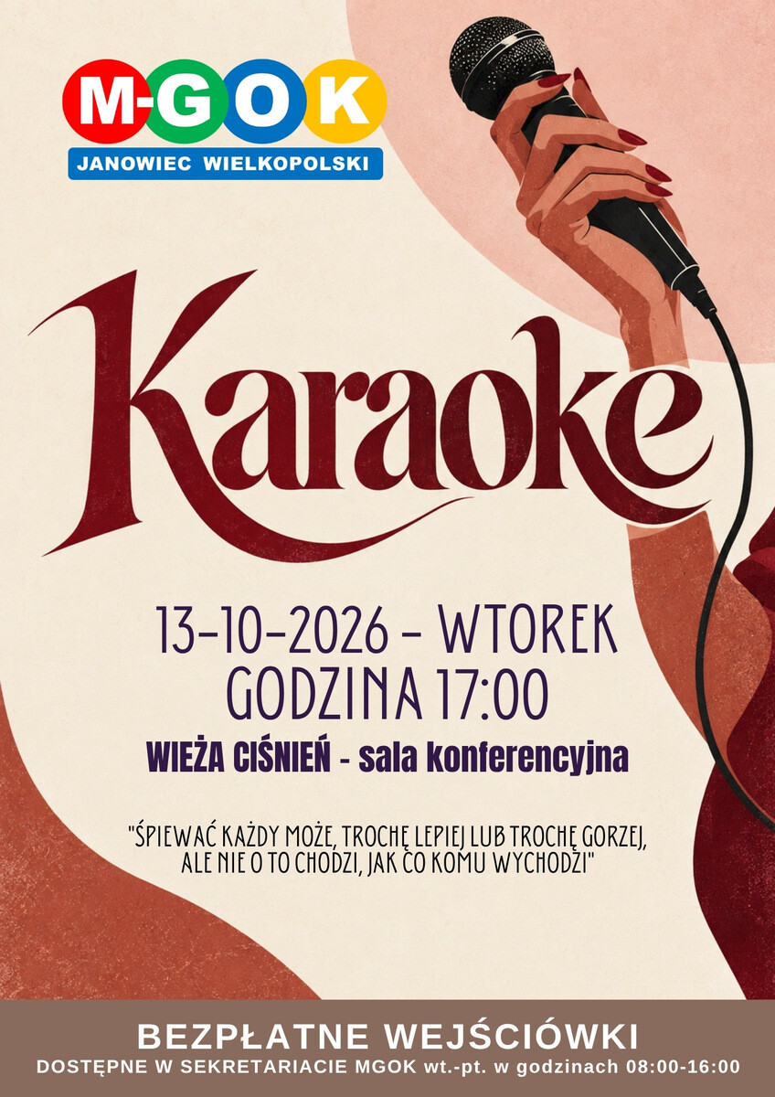 KARAOK - ŚPIEWAĆ KAŻDY MOŻE ... | 13-10-2026