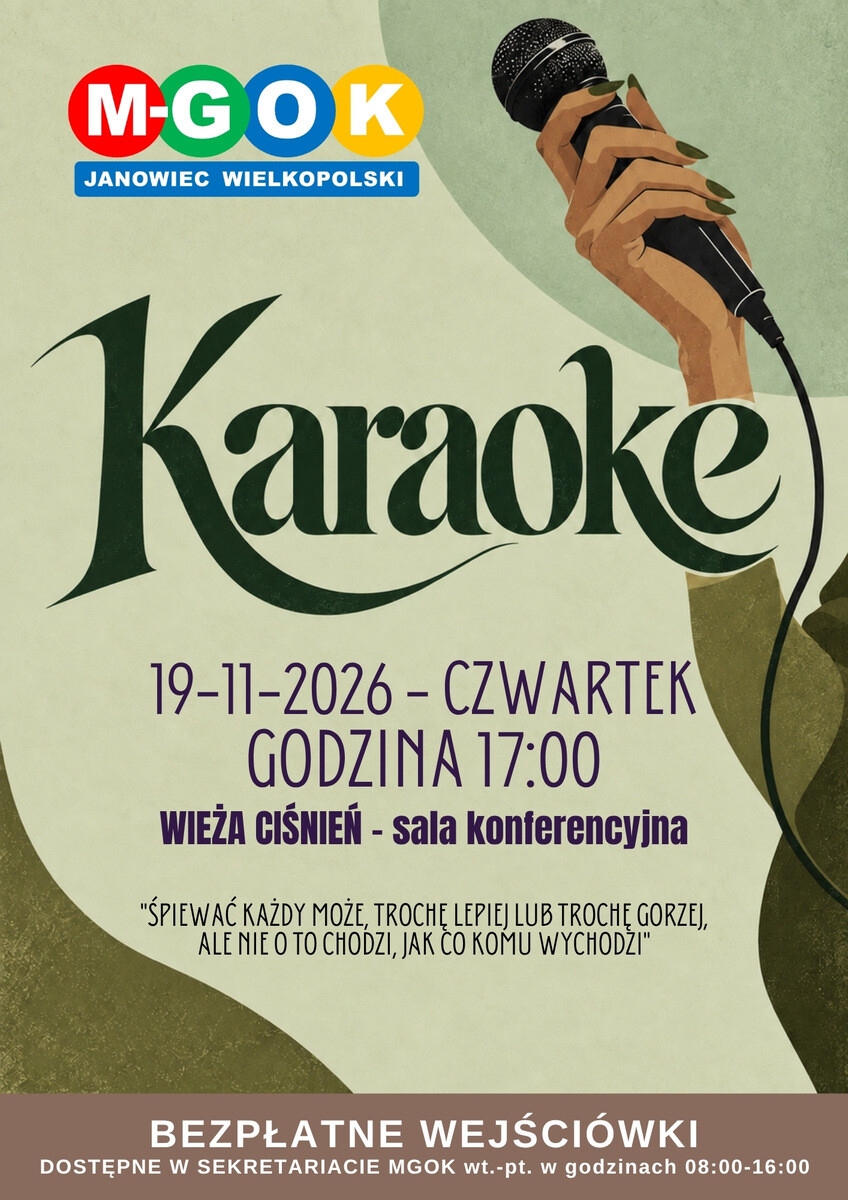KARAOKE - ŚPIEWAĆ KAŻDY MOŻE .... | 19-11-2026