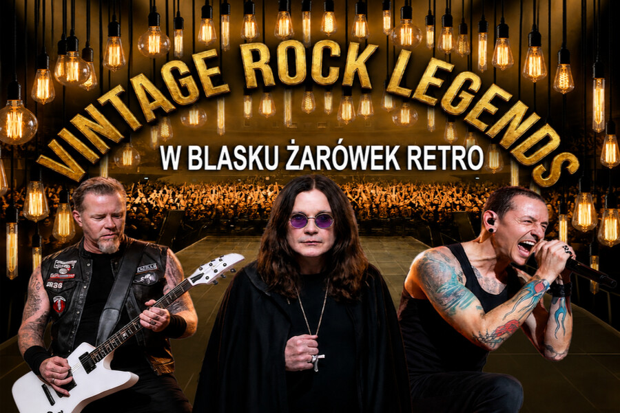 VINTAGE ROCK LEGENDS - Metallica, Nirvana, Depeche Mode i inne legendy rocka w blasku żarówek Edisona