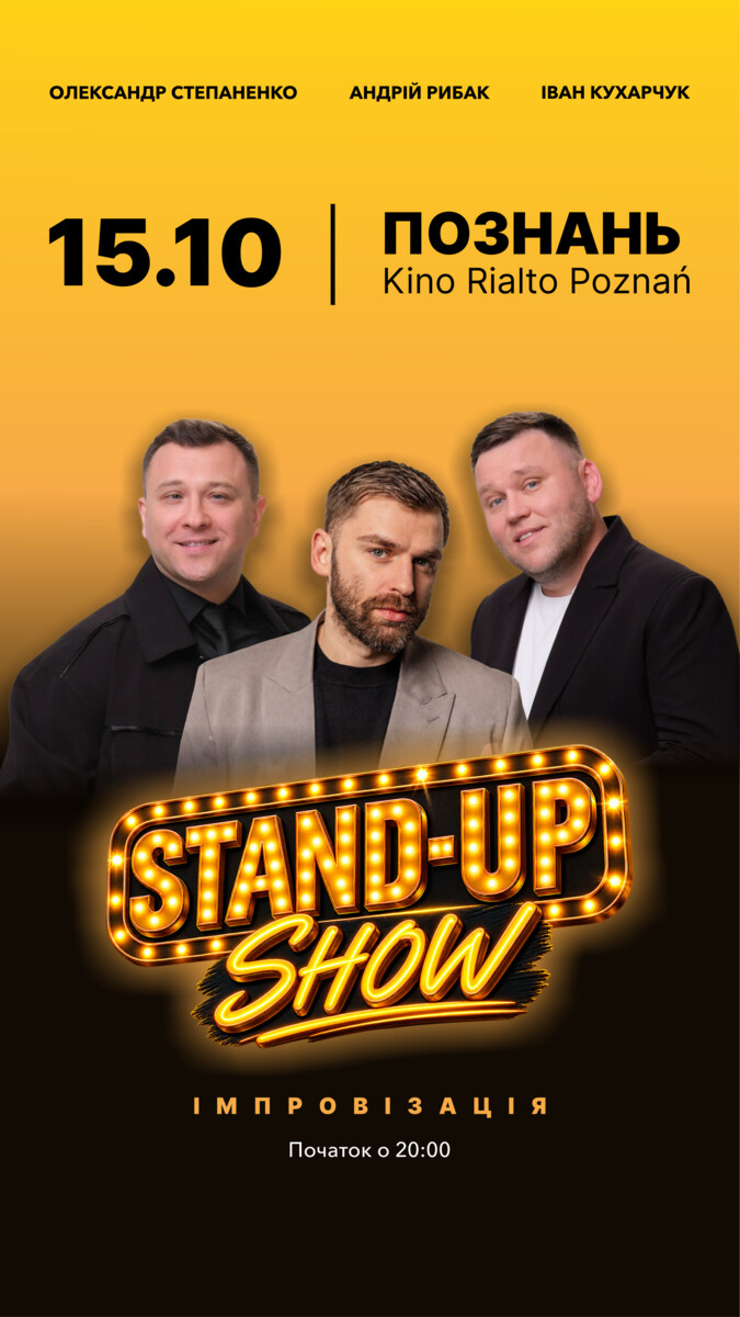 Stand-up „Oj, coś się wydarzy” w Europie!, plakat wydarzenia
