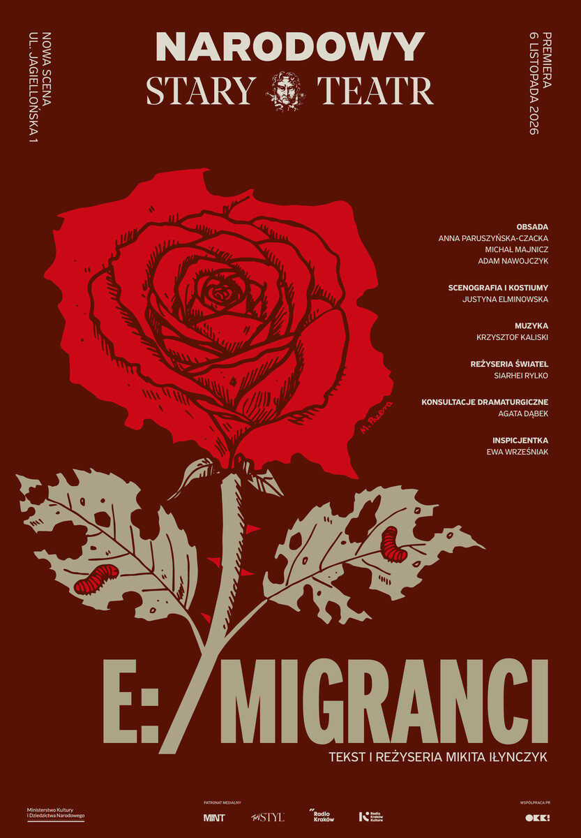 E:/migranci, plakat wydarzenia