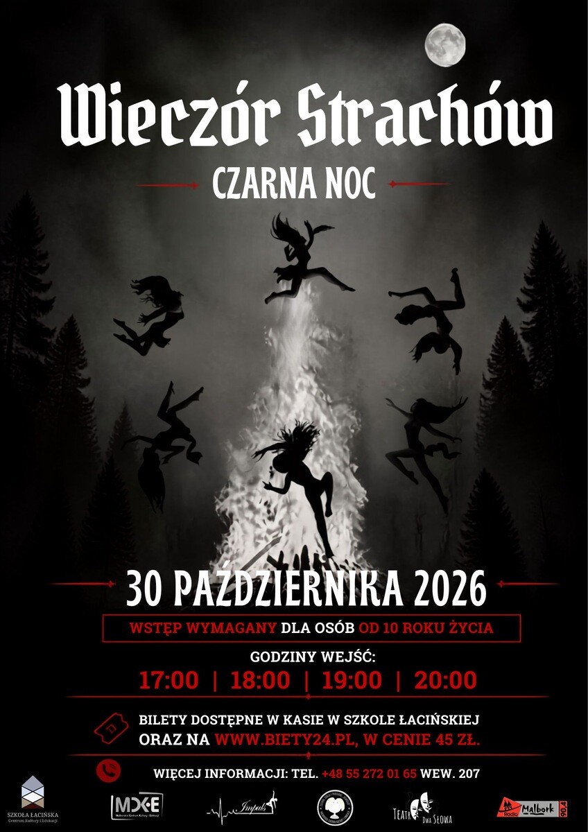Wieczór Strachów - "Czarna Noc", plakat wydarzenia