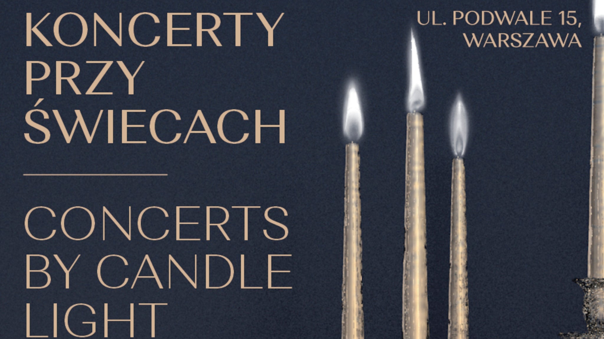 Koncert przy świecach, plakat wydarzenia