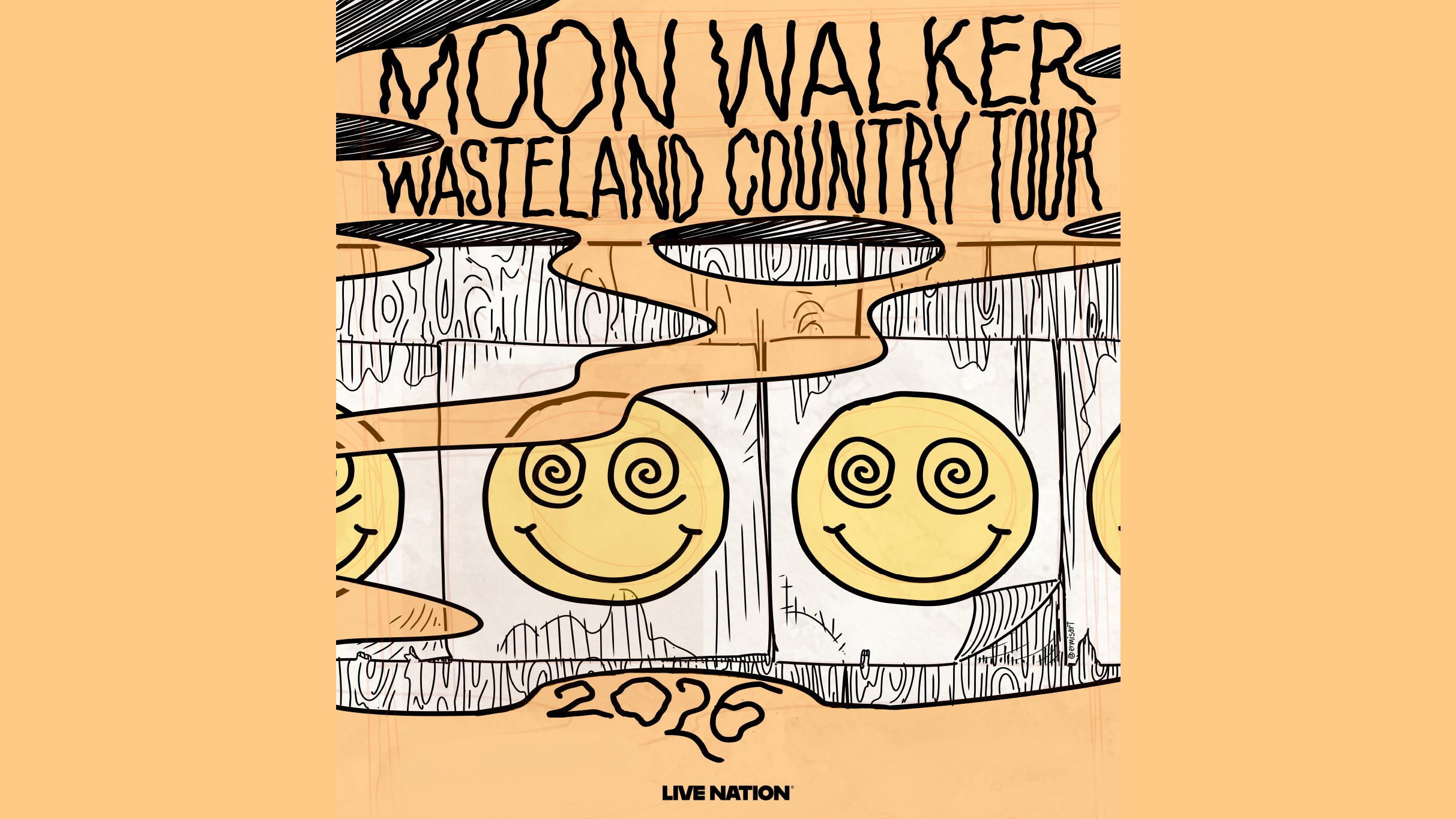 Moon Walker's Wasteland Country Tour, plakat wydarzenia