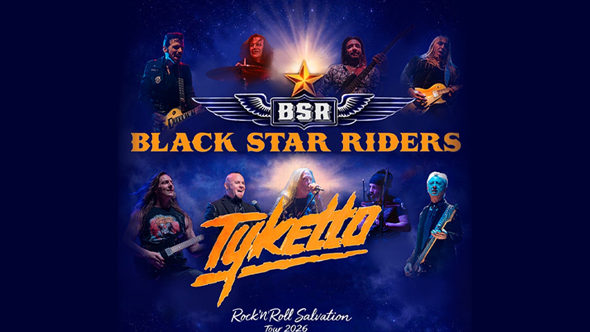 Black Star Riders & Tyketto – Rock ‚n‘ Roll Salvation Double Headline Tour 2026, plakat wydarzenia