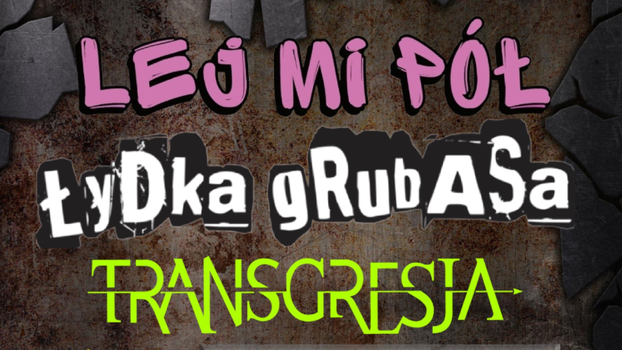 OPEN BEER FESTIWAL: Łydka Grubasa, Lej Mi Pół, Transgresja, plakat wydarzenia