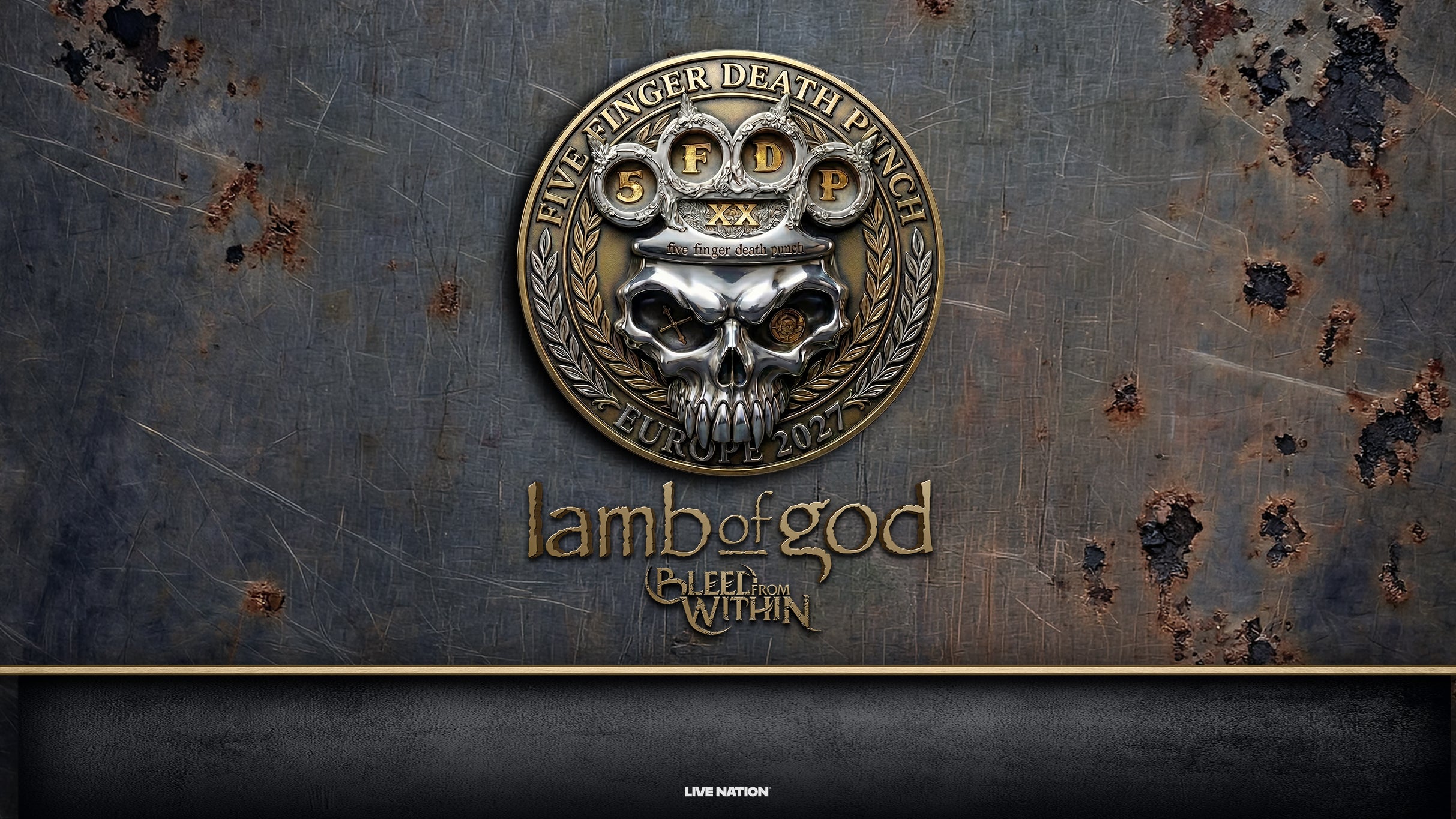 Five Finger Death Punch: 20th Anniversary World Tour | Lamb of God VIP, plakat wydarzenia