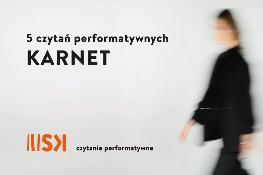 KARNET - 5 czytań performatywnych, plakat wydarzenia