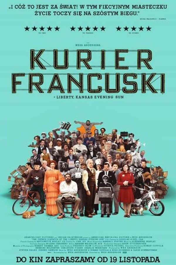 Kurier Francuski z Liberty, Kansas Evening Sun, plakat wydarzenia