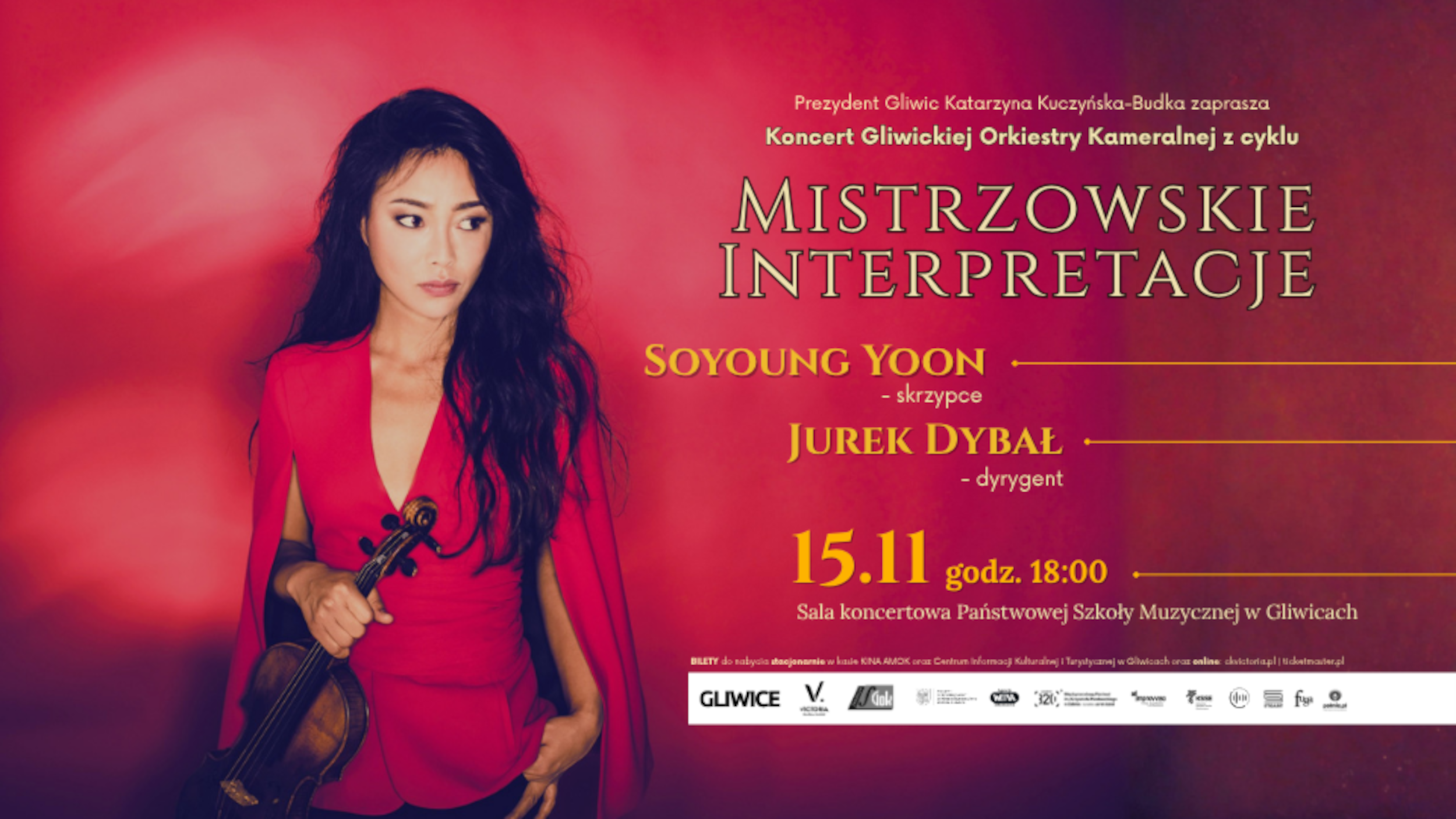 MISTRZOWSKIE INTERPRETACJE - Gliwicka Orkiestra Kameralna, plakat wydarzenia