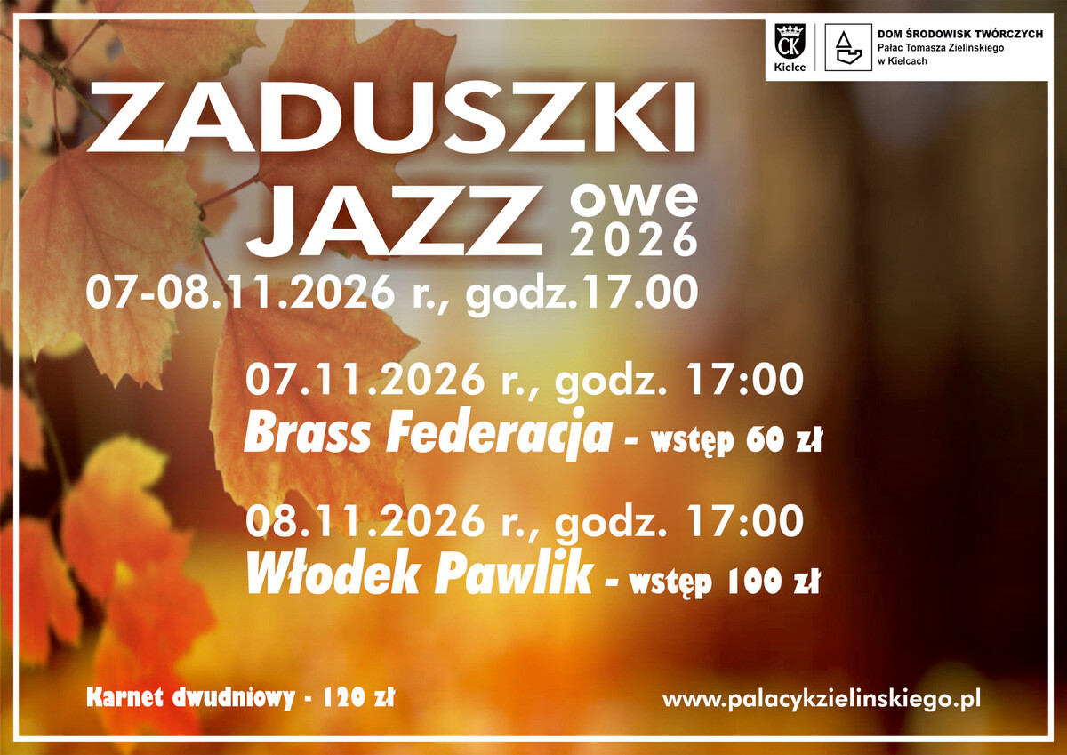 Zaduszki Jazzowe 2026 – karnet na 2 dni, plakat wydarzenia