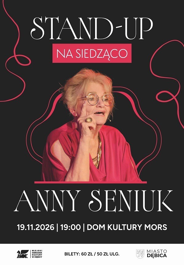Stand-up na siedząco Anny Seniuk, plakat wydarzenia