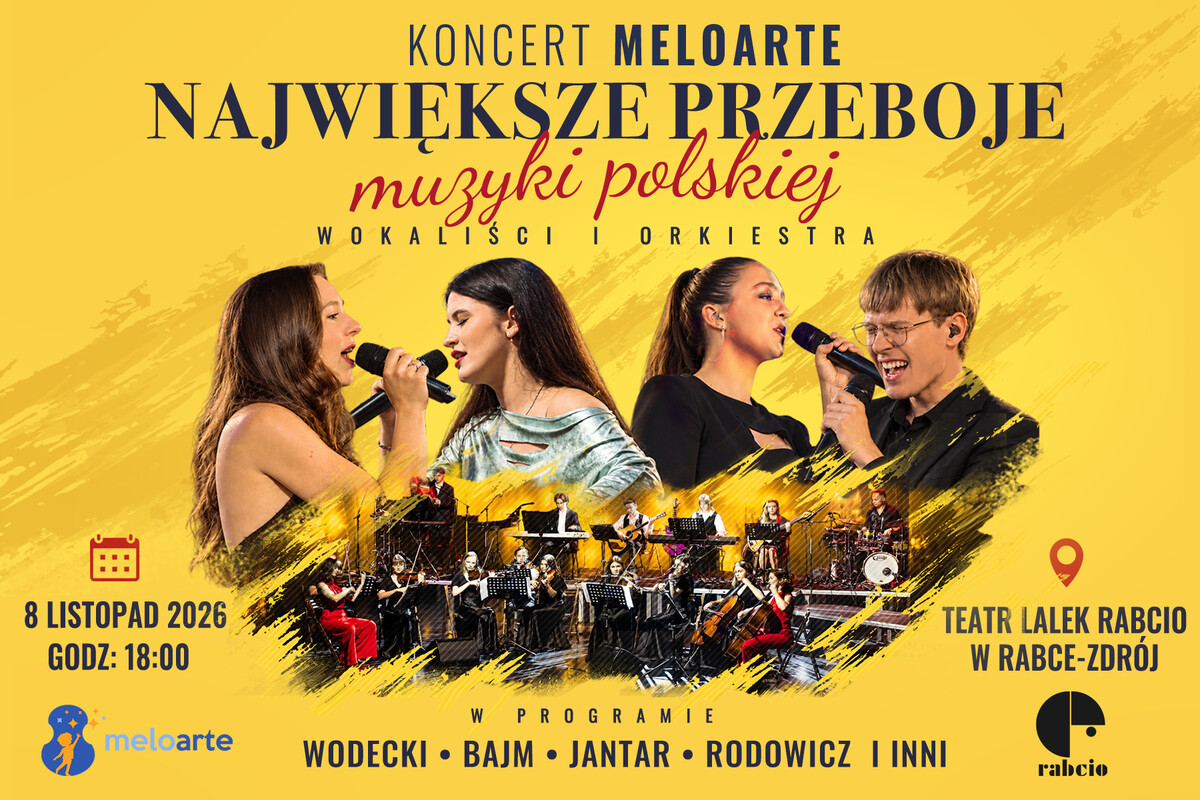 Koncert Meloarte. Największe polskie przeboje muzyki polskiej, plakat wydarzenia