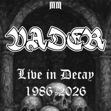 VADER - LIVE IN DECAY 1986 - 2026, plakat wydarzenia