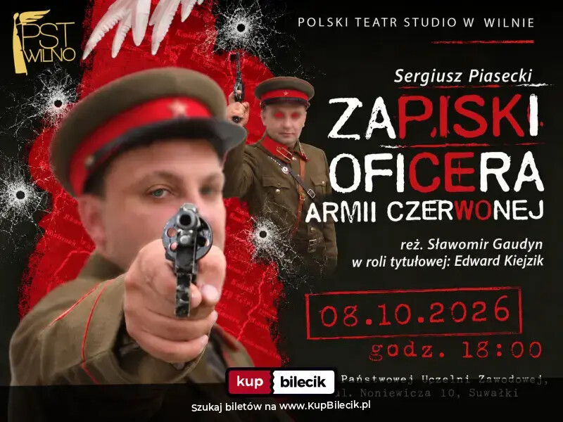 Spektakl "Zapiski Oficera Armii Czerwonej" w wykonaniu Polskiego Teatru STUDIO w Wilnie